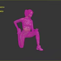 Fitness Stretching Scene With Pink Sportswear Mobile Phone Grey Background And Black Reflective Floor