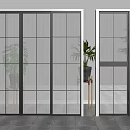 Modern Sliding Doors With Glass Panel Designs For Home Interior Decor 3d model