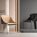 Modern Designer Accent Chair With Beige And Black For Interior Design