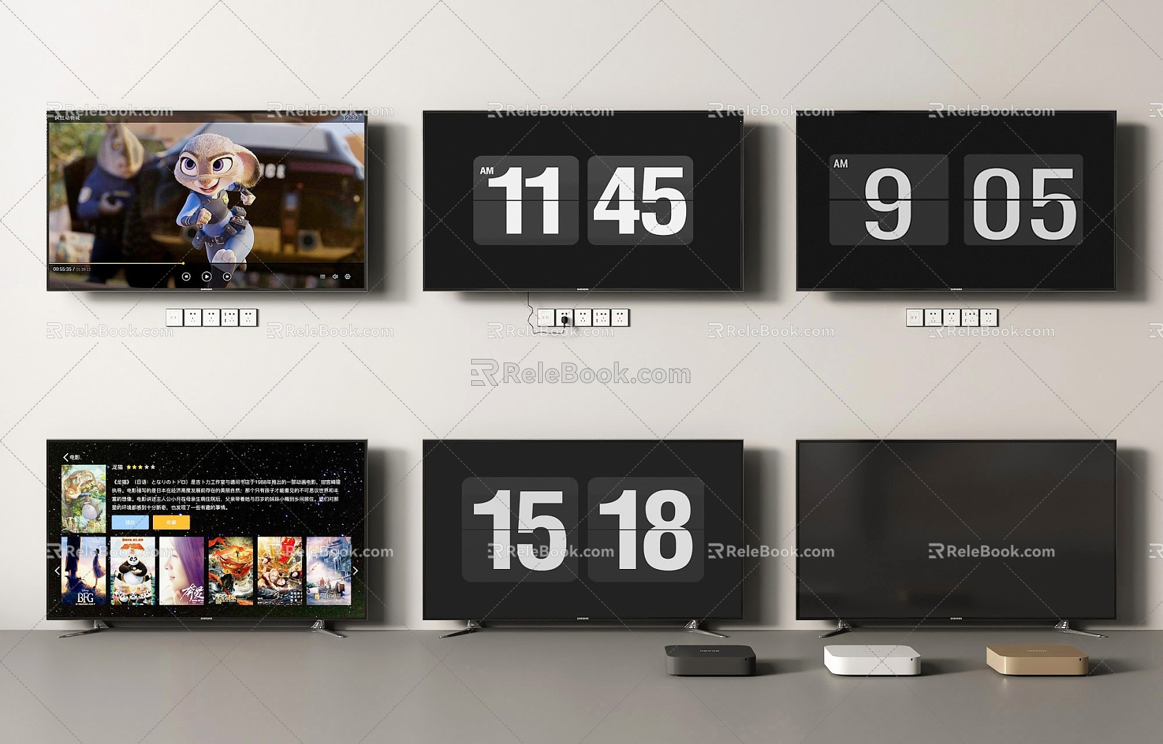 Modern TV TV TV Mural TV Full Screen TV 3d model