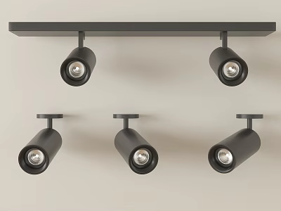 Modern Black Downlights And Spotlights For Home Ceiling Lighting Fixtures 3d model