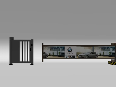Modern Public Facility Automatic Gate System For Secure Parking Access Control 3d model