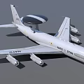 NATO OTAN Fighter Jet With 0214N Registration Four Engines And Radar Dome