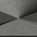 Circular Double Deck Tunnel Road Infrastructure with Traffic Lanes and Vehicles
