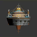 Luxury Cruise Ship With Spacious Deck Swimming Pool And Sun Loungers