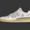 Adidas White Casual Sneakers With Three Stripes And Cream Rubber Soles