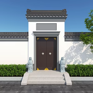 Gate Villa Gate Entrance Door Patio Door Wall Door Soviet Architecture Huizhou Architecture Ancient Architecture 3d model
