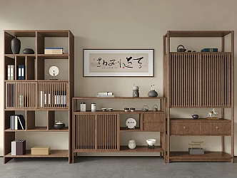 Chinese-style Antique Rack Sideboard Storage Rack Decorative Rack Decorative Cabinet 3d model
