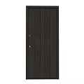Dark Brown Sliding Door With Herringbone Pattern And Modern Handle Design 3d model