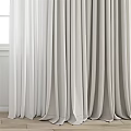 Modern Light Gray Curtains With White Sheer Panels And Floor Length Design