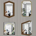 Modern Decorative Mirrors In Different Shapes For Living Room Interior Design