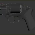 High Quality Modern Black Revolver With Wooden Grip And Metal Components