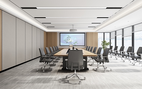 Modern Meeting Room Meeting Table and Chair 3d model