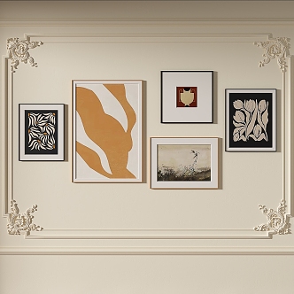 French simple decorative painting 3d model