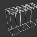 Black Recycling Bins With Paper Landfill Recycle Sections And Green Atomic Symbols