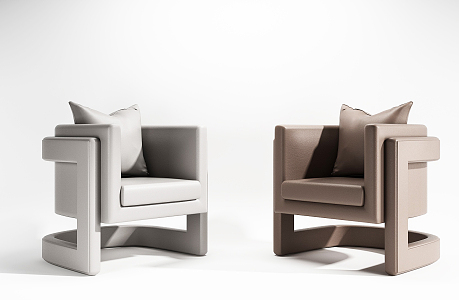 Modern single sofa 3d model