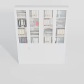 White Office Filing Cabinet With Multiple Shelves Holding Organized Folders And Documents