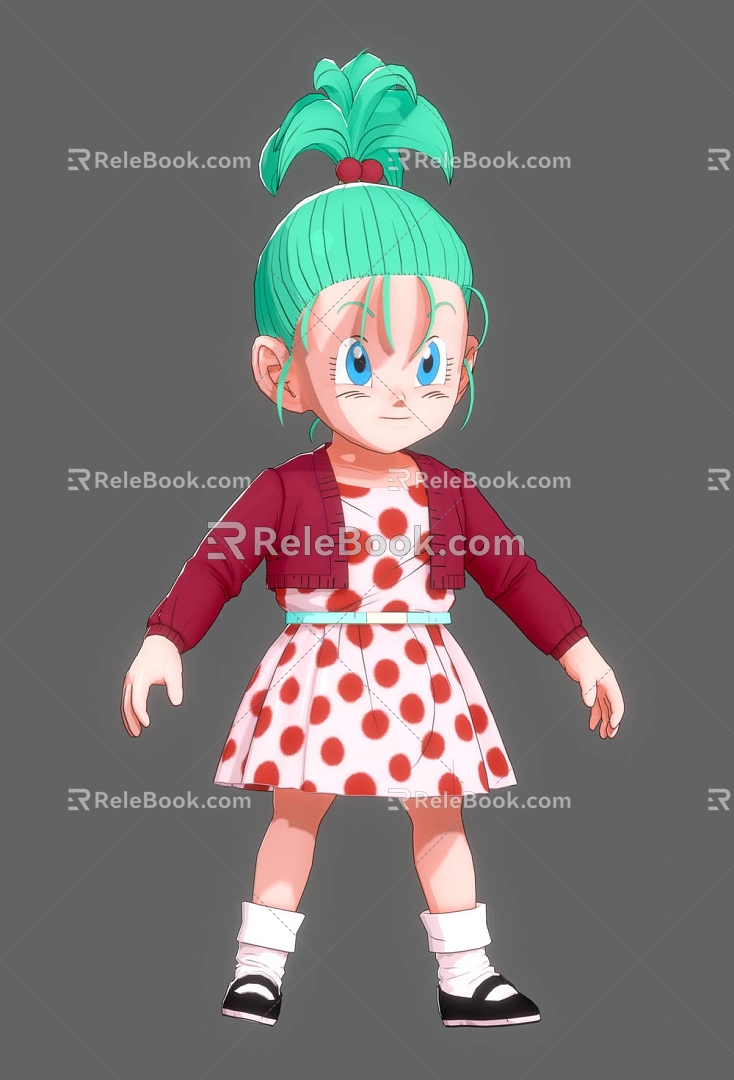 Dragon Ball Bulma Cartoon Animation Cartoon Manga Movie Bulma Little Girl Girl 3d model