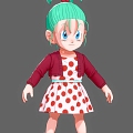 Dragon Ball Bulma Cartoon Animation Cartoon Manga Movie Bulma Little Girl Girl 3d model