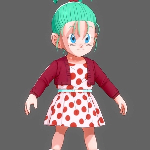 Dragon Ball Bulma Cartoon Animation Cartoon Manga Movie Bulma Little Girl 3d model