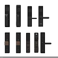 Different Styles of Modern Smart Door Locks With Keypad And Fingerprint Features