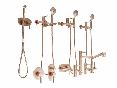 Modern shower bathroom hardware model