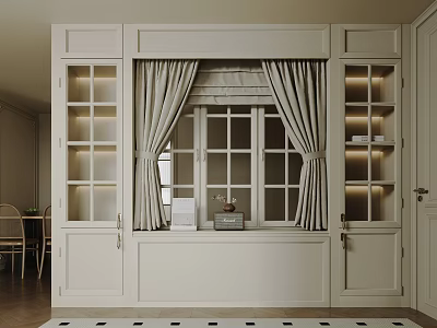 French Entrance Shoe Cabinet 3d model