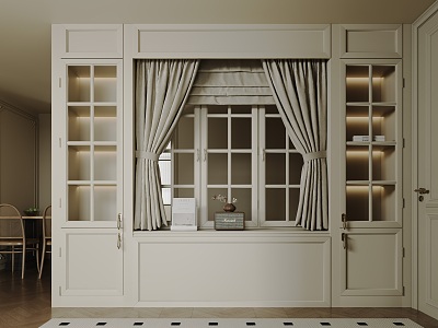 Jane European Entrance Cabinet Jane European Shoe Cabinet 3d model