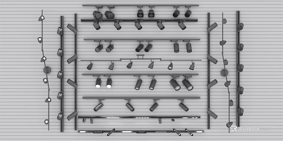 Various Modern Downlights And Spotlights For Interior Lighting Fixtures 3d model