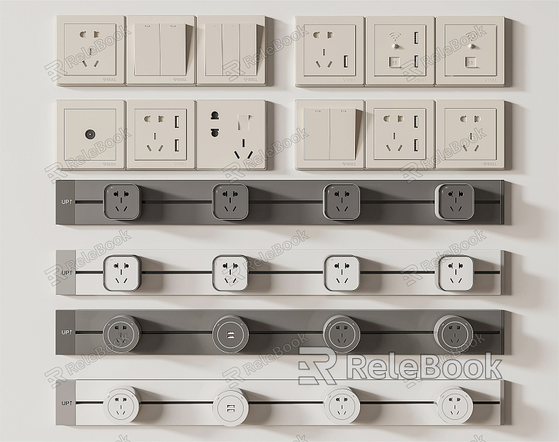 Modern socket switch socket model