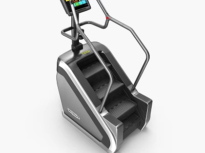 Modern Stair Climber Fitness Equipment With Display Screen And Ergonomic Design 3d model