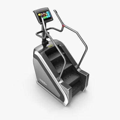 Modern Stair Climber Fitness Equipment With Display Screen And Ergonomic Design 3d model