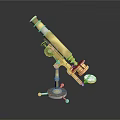 Vintage Brass Microscope With Adjustable Stand Round Base And Focus Knob