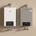 Haier and Midea Modern Wall Mounted Water Heaters with Digital 3d model