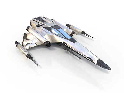 Advanced Futuristic Spacecraft Design With Sleek Structure For Interstellar Exploration Missions 3d model