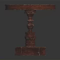 Classic Round Wooden Side Table With Ornate Carved Base And Solid Wood Construction