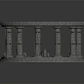 Circular Stone Architectural Design With Columns Multitiered Steps And Central Opening