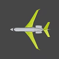 White Passenger Airplane With Red Stripe Twin Engines Side View And Windows