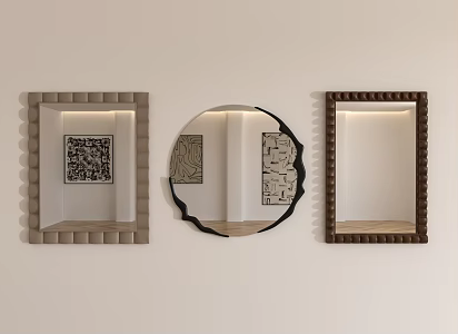 Middle Style Mirror 3d model