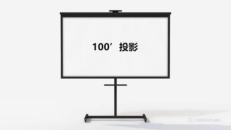 100 Inch Portable Stand Mounted Projection Screen Office Appliance For Presentations 3d model 
