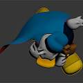 Game And Movie Character With Blue Hat Red Cape Yellow Shoes And Crossed Arms