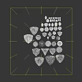 Collection Of Sparkling Diamonds In Various Shapes And Colors On Black Background