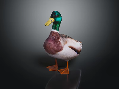 Modern duck mallard mallard carved duck 3d model