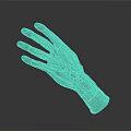 3D Anatomical Hand Model Featuring Detailed Texture And Gray Surface