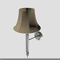 Modern Wall Mounted Lamp With Beige Linen Fabric Lampshade And Metal Bracket