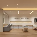 Relaxing Beauty Hair Salon Interior With Comfortable Treatment Chairs And Wooden Flooring