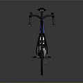 Sleek Black Racing Bicycle With Aerodynamic Frame Purple Blue Gradient And ENVE Wheels