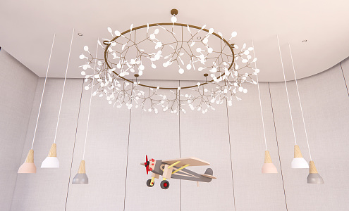 Modern chandelier 3d model