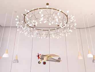 Modern chandelier 3d model