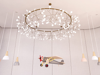 Modern chandelier 3d model